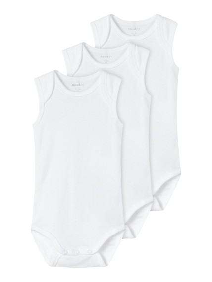 NAME IT NBNBODY 3P TANK SOLID WHITE 3 NOOS Weiss