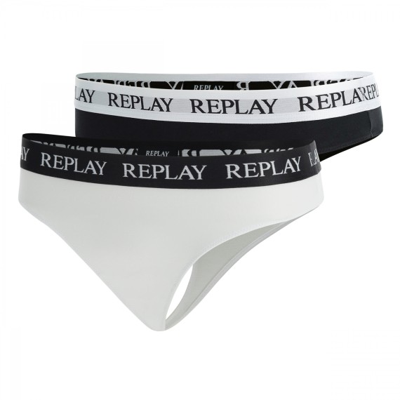 Replay Underwear REPLAY STRING donna Style 1 T/C 2pc Schwarz